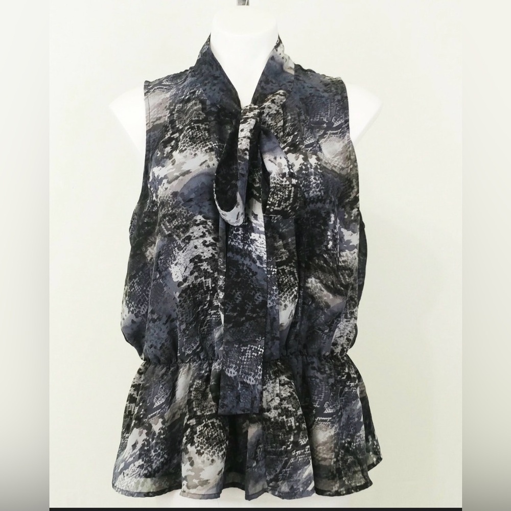 George Women Shirt, Size L, Black/Gray, 100% Polyester